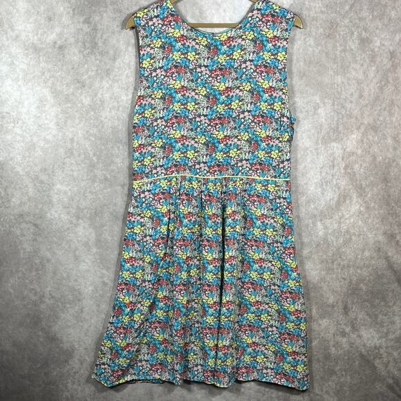 Matilda Jane Dress Womens 14 Green Floral‎ Flare Hello Lovely Knee Length Pocket - Picture 1 of 9